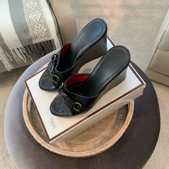 Coach platform sandals size 9 1/2 - Picture 2 of 11